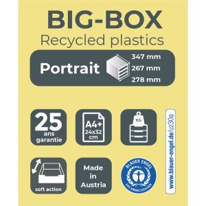 Cassettiera Exacompta Big Box 4 cassetti aperti Iderama verde anice