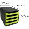 Cassettiera Exacompta Big Box 4 cassetti aperti Iderama verde anice
