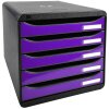 Cassettiera Exacompta Big Box Plus Iderama Violet Glossy 5 cassetti A4+