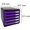 Cassettiera Exacompta Big Box Plus Iderama Violet Glossy 5 cassetti A4+