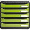 Exacompta Cassettiera Big Box Plus 5 cassetti aperti Iderama Verde Anice Lucido