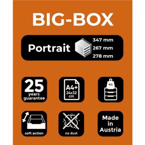 Exacompta Cassettiera Big Box Plus Nero Ufficio Nero-Arlecchino