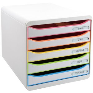 Cassettiera Exacompta Big Box Plus 5 cassetti Bianco...