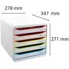 Cassettiera Exacompta Big Box Plus 5 cassetti Bianco Arlecchino