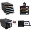 Cassettiera Exacompta Big Box Plus 5 cassetti Nero/Arlecchino