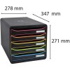 Cassettiera Exacompta Big Box Plus 5 cassetti Nero/Arlecchino