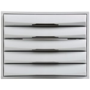 Cassettiera Exacompta THE BOX 5 cassetti chiusi Ufficio Grigio chiaro