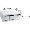 Exacompta TOOLBOX modulo di stoccaggio con 3 cassetti grigio chiaro