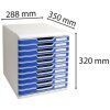 Exacompta Modulo A4 10 cassetti Blu Ufficio