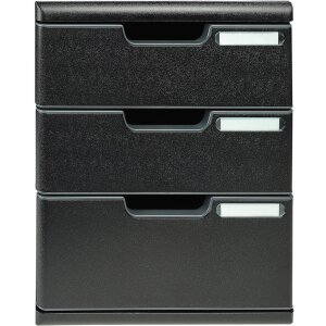 Cassettiera Exacompta MODULO A4 3 cassetti chiusi nero