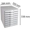 Exacompta 226040D Cassettiera The System 8 grigio chiaro