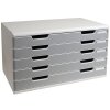 Cassettiera Exacompta MODULO A3 5 cassetti chiusi grigio pietra