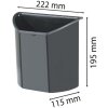 Exacompta 43142D Eco inserto 2,5L semitondo in plastica riciclata antracite