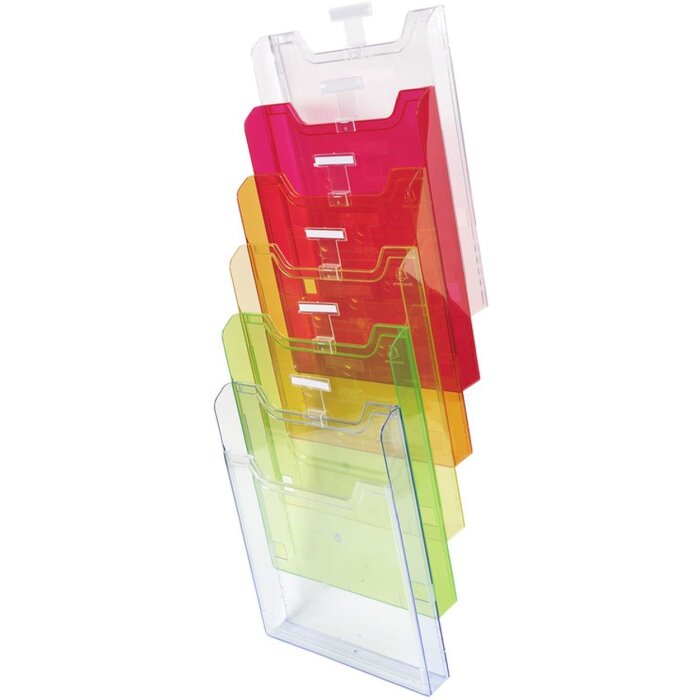 Exacompta 64799D Portadepliant da parete 6 scomparti A4 colori arcobaleno Linicolor®