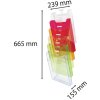 Exacompta 64799D Portadepliant da parete 6 scomparti A4 colori arcobaleno Linicolor®