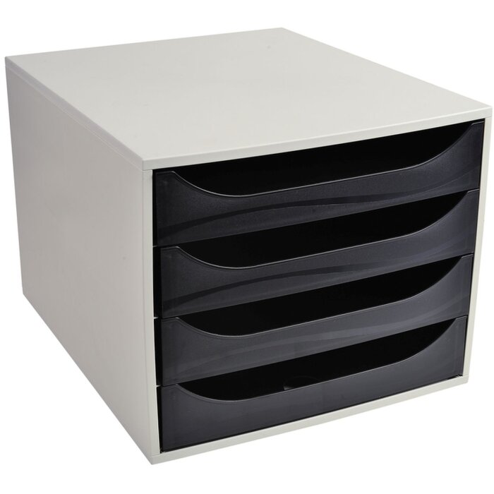 Cassettiera Exacompta ECOBOX 4 cassetti nero