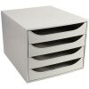 Exacompta ECOBOX Cassettiera 4 cassetti Grigio 348x284x234 mm