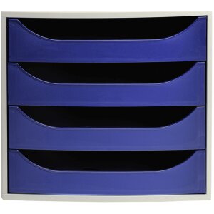 Cassettiera Exacompta ECOBOX con 4 cassetti blu notte...