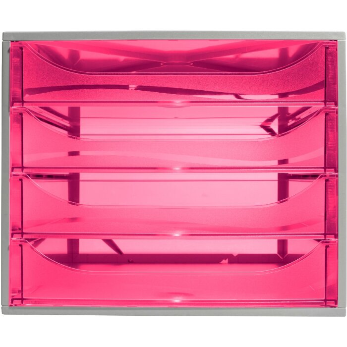 Exacompta ECOBOX 4 cassetti lampone 348x284x234mm DIN A4