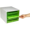 Cassettiera Exacompta OBOX 4 cassetti verde mela 348x284x234 mm