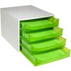 Cassettiera Exacompta OBOX 4 cassetti verde mela 348x284x234 mm