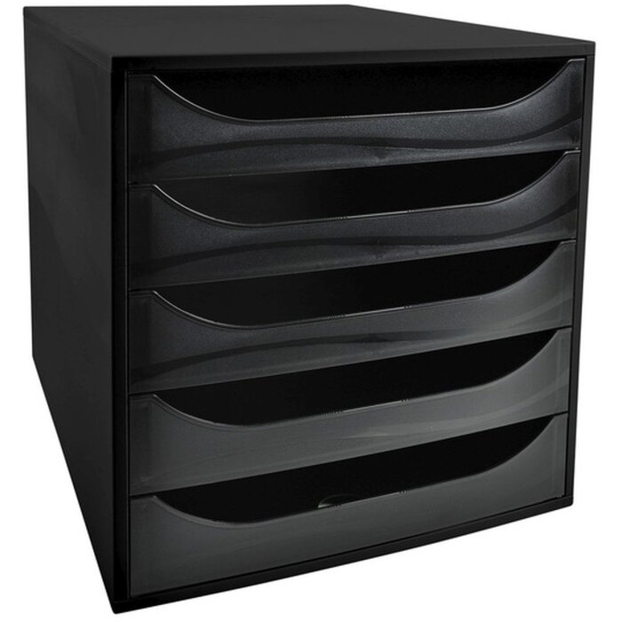 Cassettiera Exacompta ECOBOX a 5 cassetti nera 348x284x290 mm