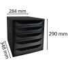 Cassettiera Exacompta ECOBOX a 5 cassetti nera 348x284x290 mm