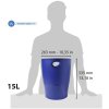 Exacompta Cestino ECOBIN 15 litri Office Blue 26,3x26,3x33,5 cm