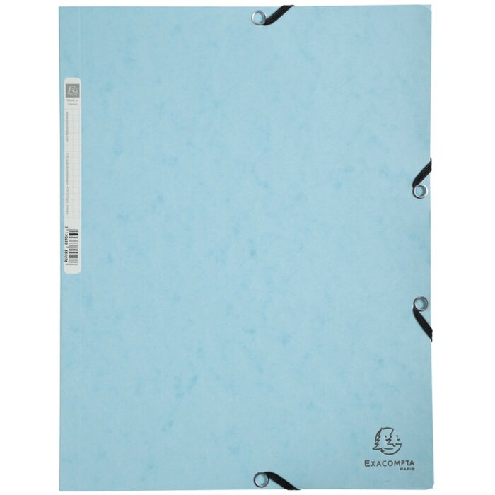 Exacompta 55528E Cartella con chiusura elastica Aquarel Blu pastello DIN A4 400g/m²