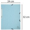 Exacompta 55528E Cartella con chiusura elastica Aquarel Blu pastello DIN A4 400g/m²
