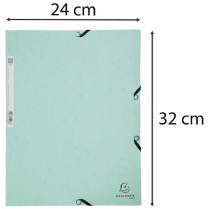 Exacompta 55533E Cartella Aquarel A4 in truciolato verde pastello 400g/m²