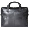 Exacompta 17437E Borsa a tracolla per laptop in pelle nera da 14 pollici idrorepellente