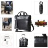 Exacompta 17437E Borsa a tracolla per laptop in pelle nera da 14 pollici idrorepellente