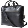 Exacompta 17437E Borsa a tracolla per laptop in pelle nera da 14 pollici idrorepellente