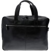 Borsa a tracolla per laptop Exacompta 2 scomparti in pelle nera Exactive Black