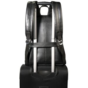 Exacompta 17637E Zaino per laptop in pelle nera idrorepellente 17 pollici Exactive
