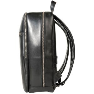 Exacompta 17637E Zaino per laptop in pelle nera idrorepellente 17 pollici Exactive