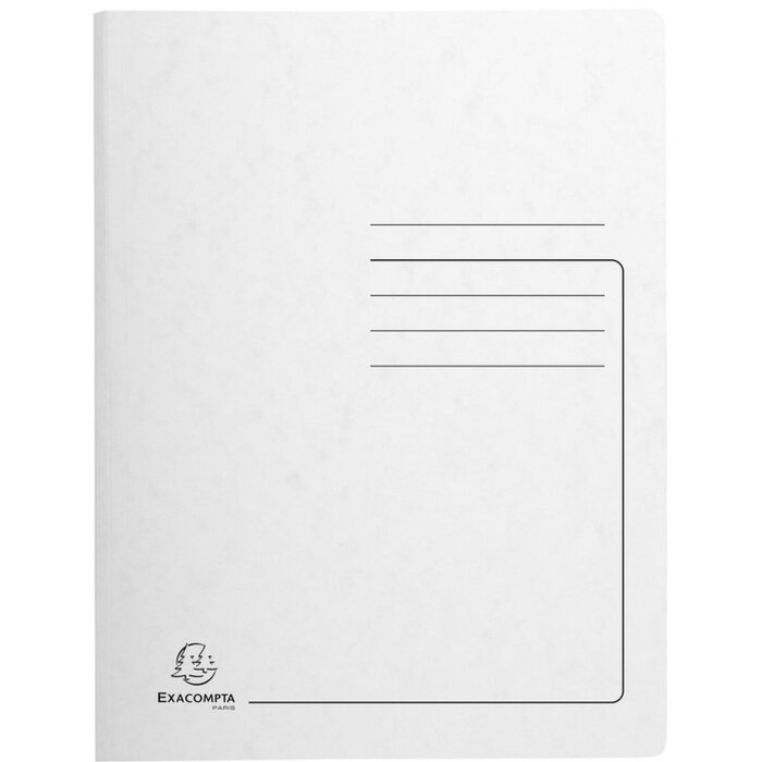 Raccoglitore a spirale Exacompta Colorspan 355g-m² - A4 - Bianco