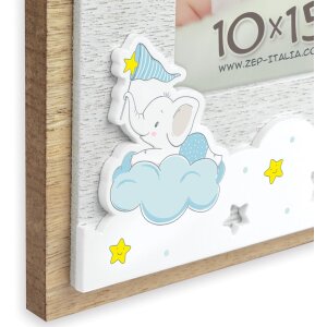 Cornice per bambini Ilaria 10x15 cm blu