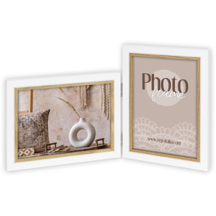Ayas doppia cornice 2 foto 10x15 cm formato verticale e orizzontale