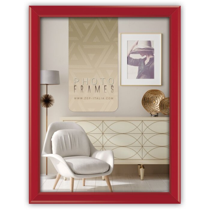 Cornice in legno Aosta 15x20 cm rosso