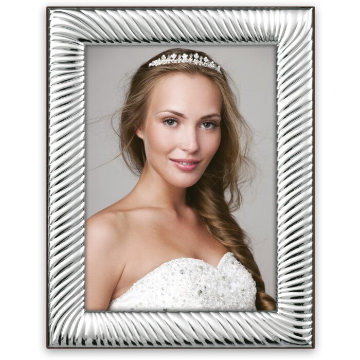 Cornice lucida Volterra 9x13 cm argento