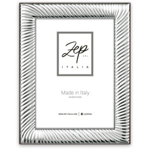 Cornice lucida Volterra 9x13 cm argento