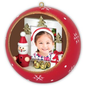Palla di Natale Jarvis per foto 3,5x4,5 cm