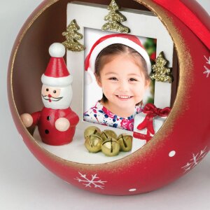 Palla di Natale Jarvis per foto 3,5x4,5 cm