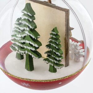 Pallina di Natale Loek per foto 3,5x4,5 cm
