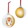 Palla di Natale ZEP con foto oro satinato 10x10 cm