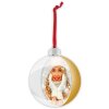 Palla di Natale ZEP con foto oro satinato 10x10 cm