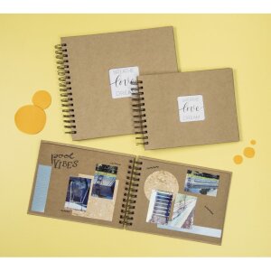 Album a spirale Craft 24x17 cm 40 pagine in carta kraft