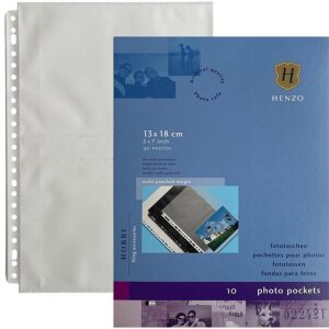 Henzo Photo Bags 4 foto 13x18 cm bianco confezione da 10...